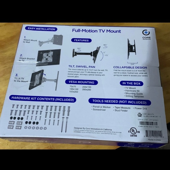 Full-Motion Tv Mount - Picture 2 of 2
